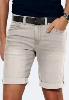 Джинсовые шорты INDICODE JEANS, светло-серые