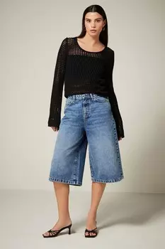 Джинсовые шорты из 100% хлопка Next, синий