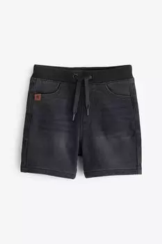 Джинсовые шорты из джерси Next, черный