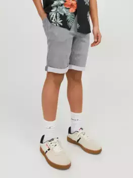 Джинсовые шорты Jack & Jones для подростков "JJIRICK JJICON SHORTS GE", с отворотом Jack & Jones Junior, серый