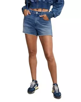 Джинсовые шорты Jeanius Good 90s Good American, синий