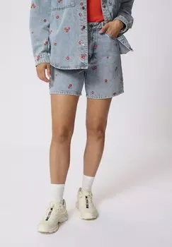 Джинсовые шорты KABABETH Kaffe, цвет Blue Denim Red Flower Emb.