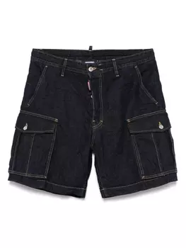 Джинсовые шорты-карго DSQUARED2, синий