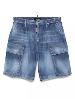 Джинсовые шорты-карго DSQUARED2, синий
