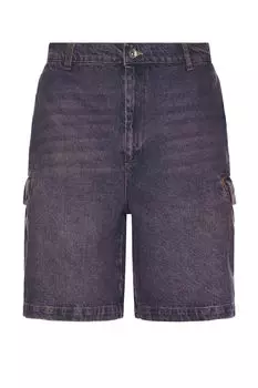 Джинсовые шорты-карго Flaneur, violet wash