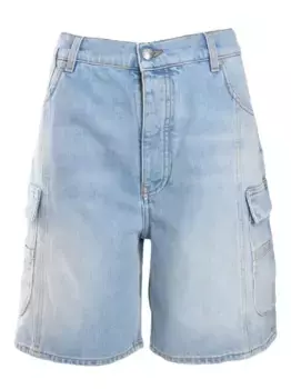 Джинсовые шорты карго OFF-WHITE, синий