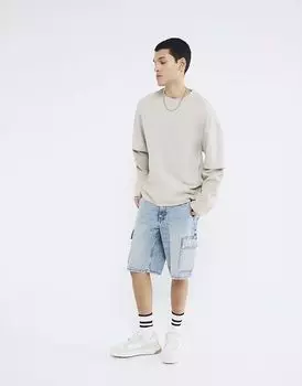 Джинсовые шорты-карго River Island синего цвета