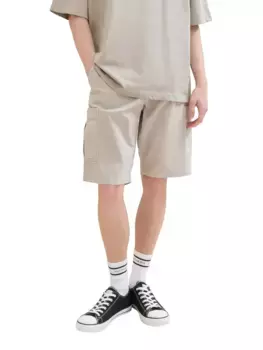 Джинсовые шорты карго TOM TAILOR, однотонные Tom Tailor Denim, серый