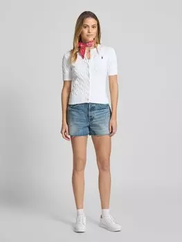 Джинсовые шорты классического кроя с эффектом потертости Polo Ralph Lauren
