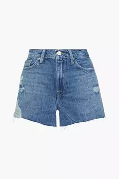 Джинсовые шорты Le Brigette с потертостями FRAME, синий