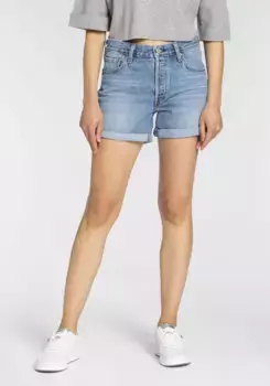 Джинсовые шорты Levi's "501 Short Long", с застежкой на пуговицы и закатанным краем, цвет Must Be Mine Short