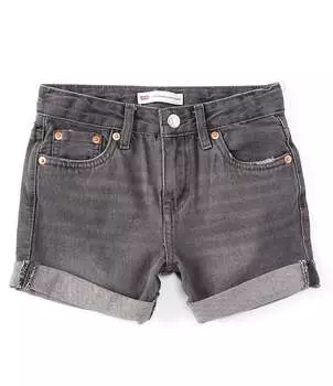 Джинсовые шорты Levi's Big Girls 7–16 Girlfriend Shorty, синий