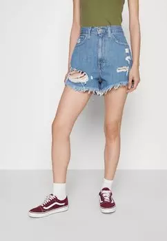 Джинсовые шорты Levi's High Waisted Mom, голубой деним