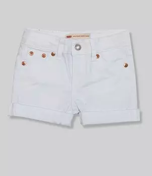 Джинсовые шорты Levi's Little Girls 2T-6X Girlfriend Shorty, белый