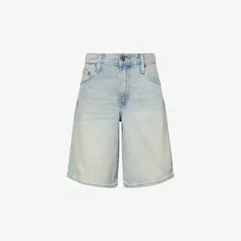 Джинсовые шорты Levis Dad средней посадки свободные, бело-голубой