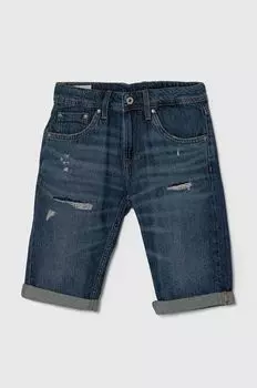 Джинсовые шорты мальчик/девочка Slim Short Repair JR Pepe Jeans, темно-синий