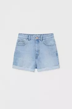 Джинсовые шорты мам с высокой талией PULL&amp;BEAR