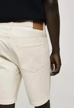 Джинсовые шорты Mango, кремовый