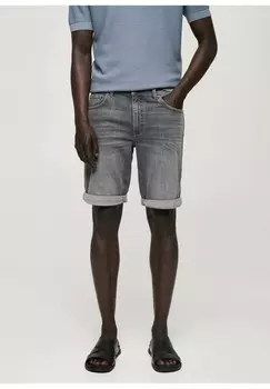 Джинсовые шорты Mango, серый деним