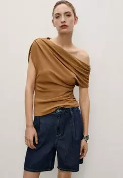 Джинсовые шорты MARINA Mango, синий