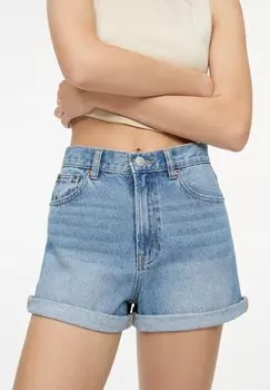 Джинсовые шорты MOM PULL&BEAR, деним