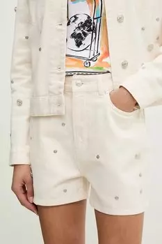 Джинсовые шорты Moschino Jeans, бежевый