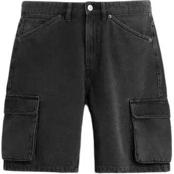 Джинсовые шорты мужские черные Zara, черный