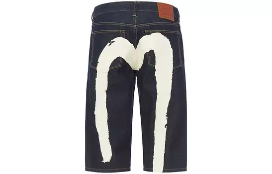 Джинсовые шорты мужские джинсовые синие Evisu, синий