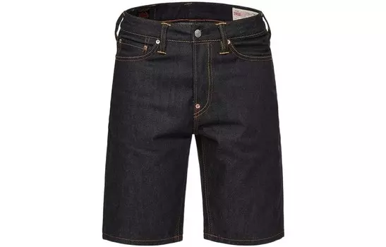 Джинсовые шорты мужские джинсовые синие Evisu, синий