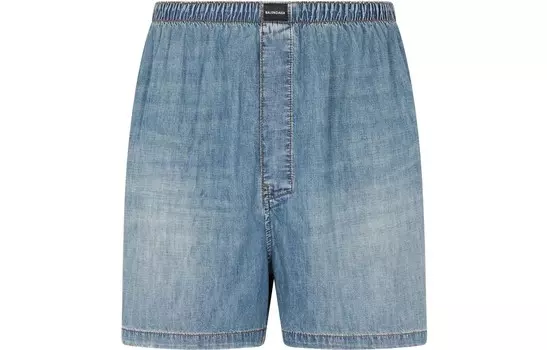 Джинсовые шорты мужские синие Balenciaga, синий