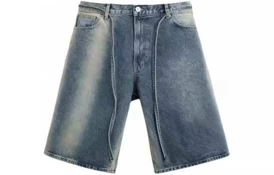 Джинсовые шорты мужские синие Zara, синий