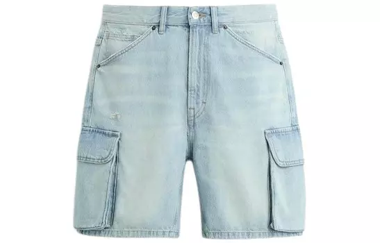 Джинсовые шорты мужские синие Zara, синий