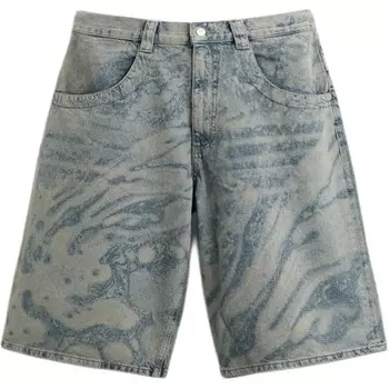 Джинсовые шорты мужские синие Zara, синий