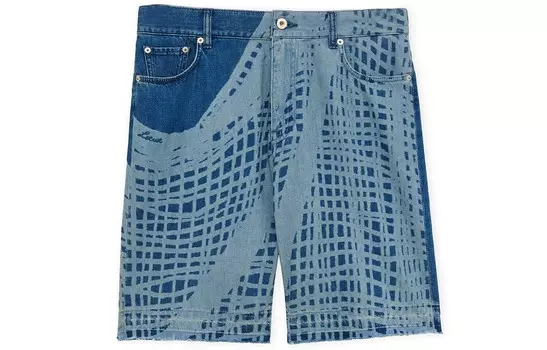 Джинсовые шорты мужские светло-голубые Loewe, светло-голубой