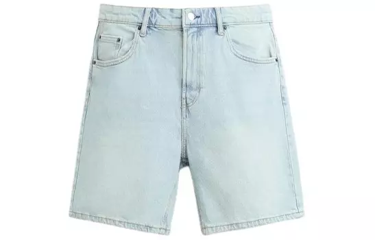Джинсовые шорты мужские светло-голубые Zara, светло-голубой