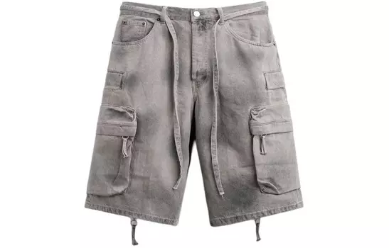 Джинсовые шорты мужские темно-серые Zara, темно-серый