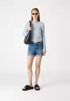 Джинсовые шорты NMCOSY REGULAR FOLD UP SHORT Noisy May, синий деним