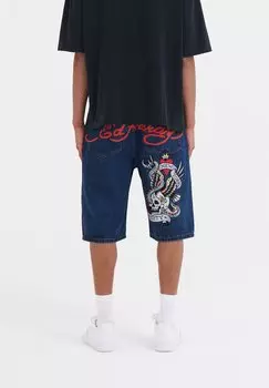 Джинсовые шорты NYC SKULL Ed Hardy, индиго
