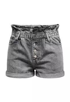 Джинсовые шорты, однотонные, женские ONLY, цвет Grey Denim