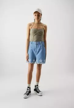 Джинсовые шорты Onlolivia Scallop ONLY, средний синий деним