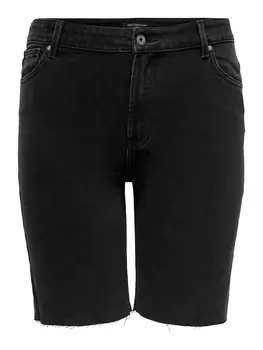 Джинсовые шорты ONLY Carmakoma Slim fit Jeans Mily, черный деним