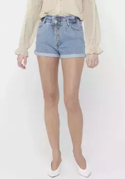 Джинсовые шорты ONLY "ONLCUBA LIFE PAPERBAG", джинсовый