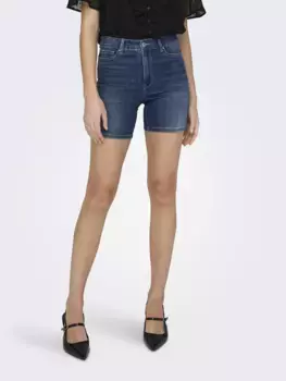 Джинсовые шорты ONLY "ONLROSE HW SKINNY SHORTS DNM GUA192", синий
