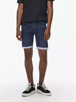 Джинсовые шорты ONLY & SONS "ONSPLY LIGHT BLUE 5189 SHORTS DNM NOOS", синий