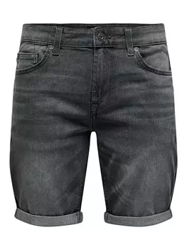 Джинсовые шорты Only & Sons Regular Jeans Ply, серый деним