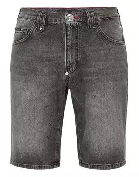 Джинсовые шорты Philipp Plein, цвет Storm Grey