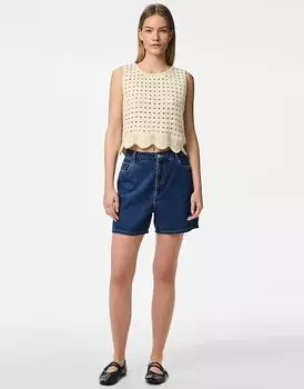 Джинсовые шорты Pieces из средне-синего денима