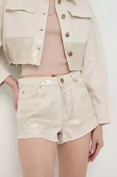 Джинсовые шорты Pinko, бежевый