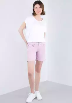 Джинсовые шорты Please из эластичной смеси хлопка Please Jeans, цвет 3591-Pinklavender