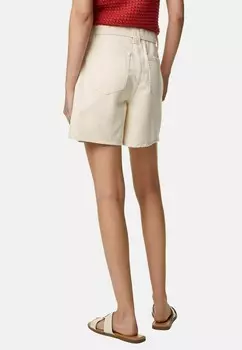 Джинсовые шорты PLEAT FRONT BELTED Marks & Spencer, бежевый